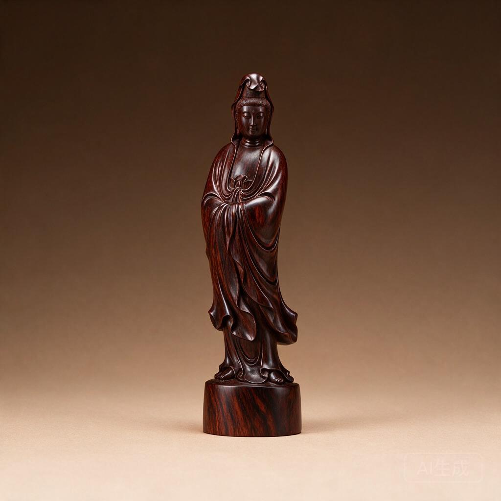 Kwan Yin Wood Statue
