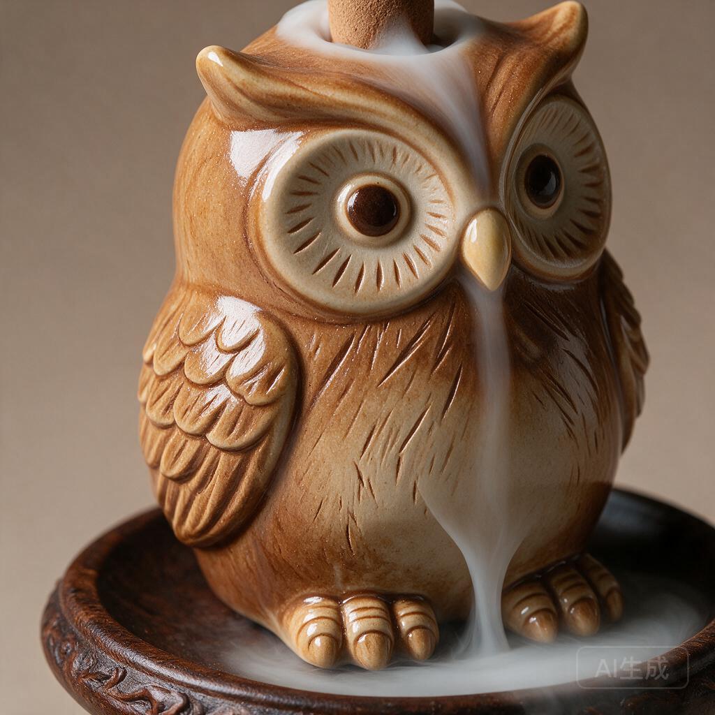 Owl Incense Burner Backflow - Image 2