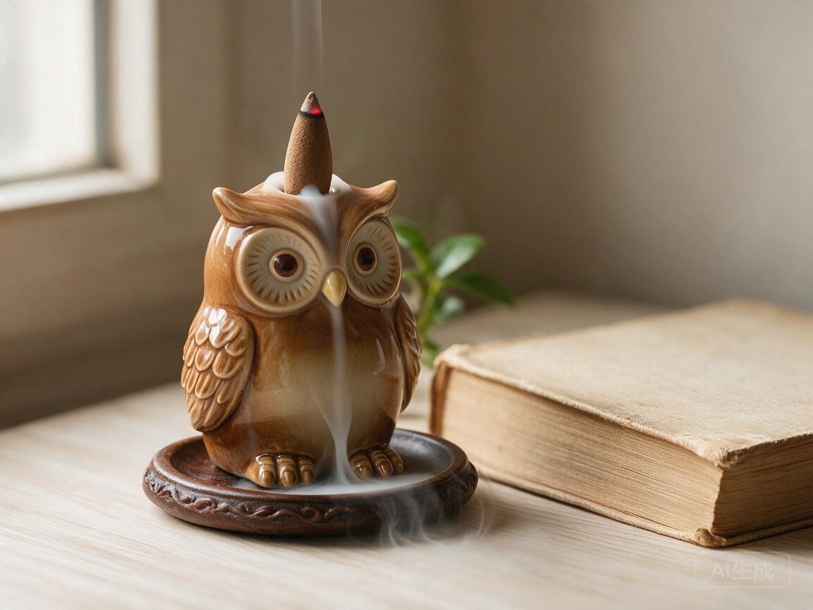 Owl Incense Burner Backflow - Image 3
