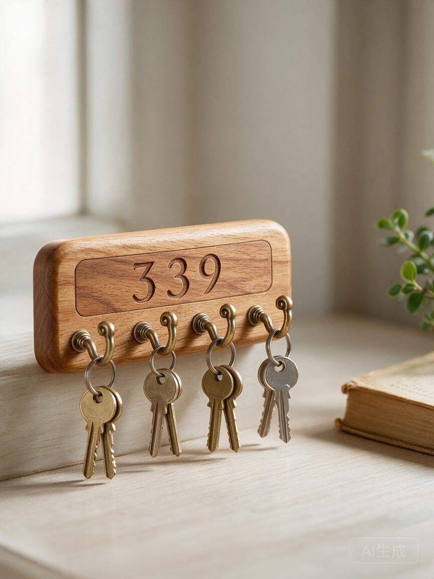 Personalized Wooden Key Rack - Image 3