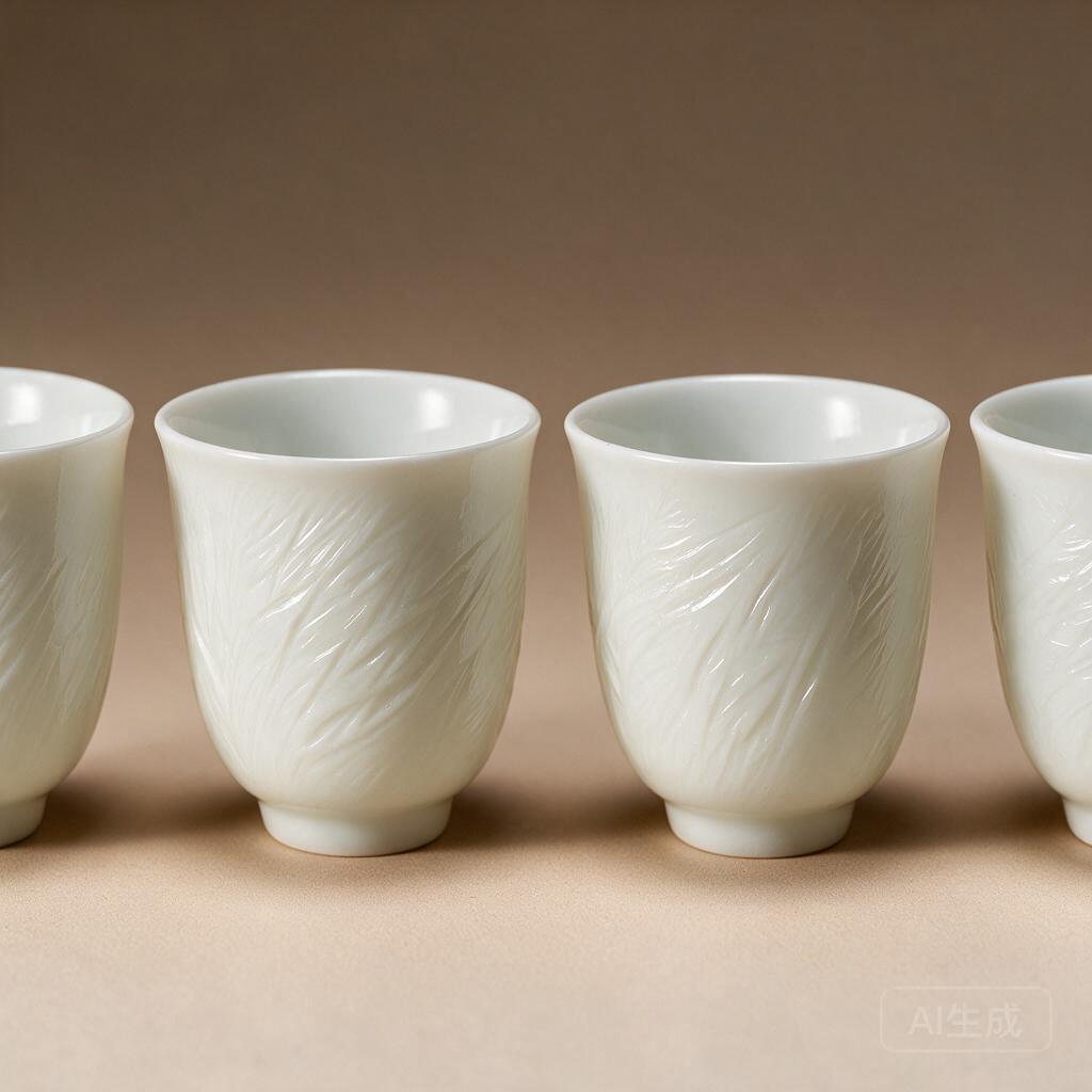 Porcelain Tea Tasting Cups Set - Image 2