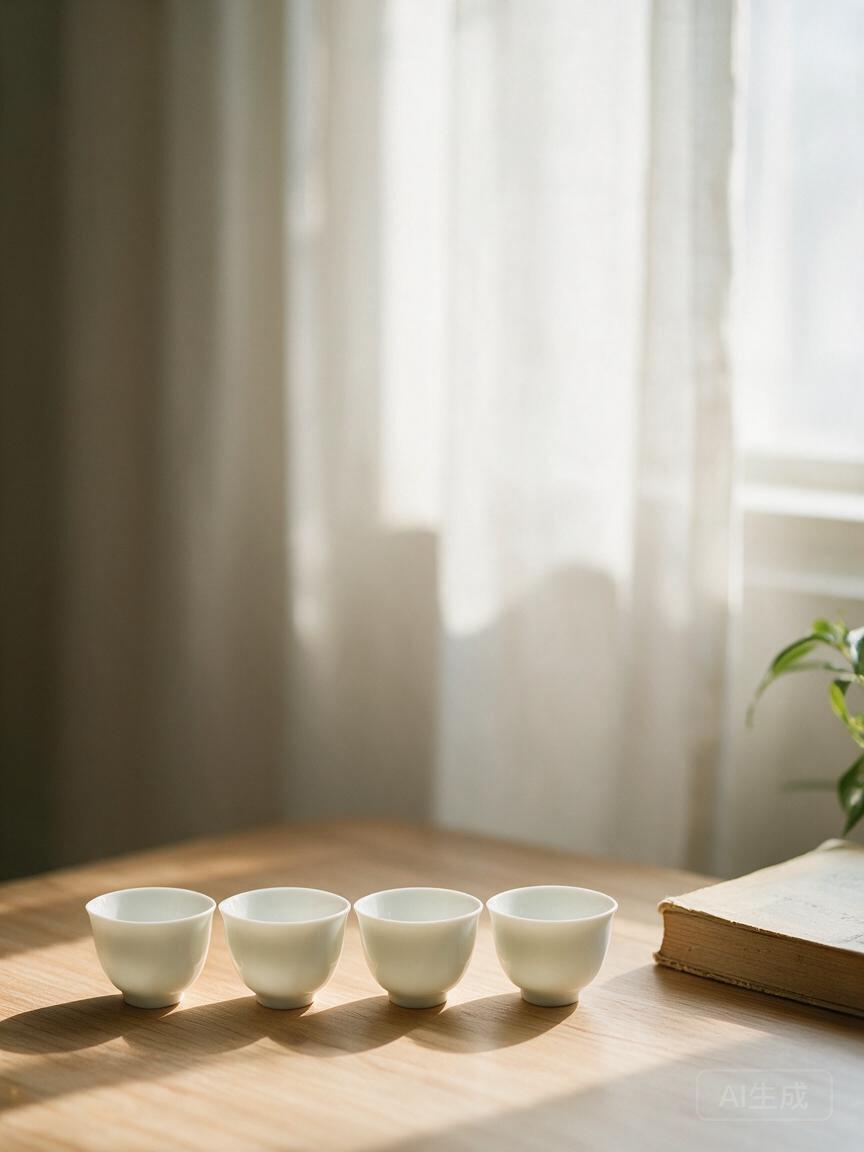 Porcelain Tea Tasting Cups Set - Image 3