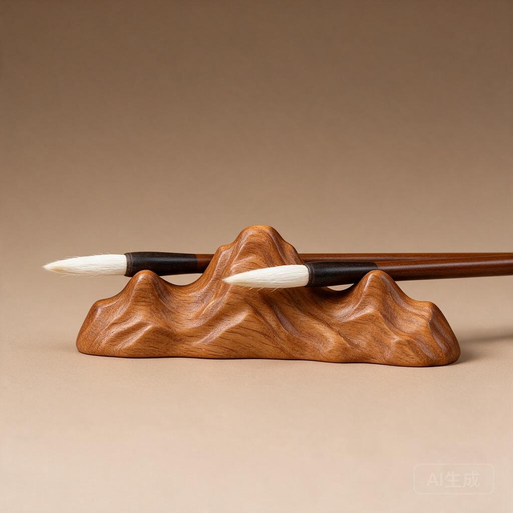 Wooden Calligraphy Brush Rest