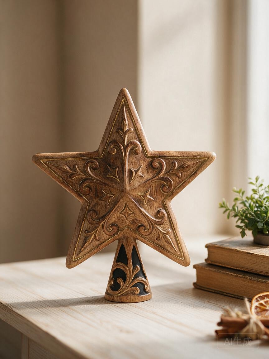 Wooden Christmas Tree Topper - Image 3