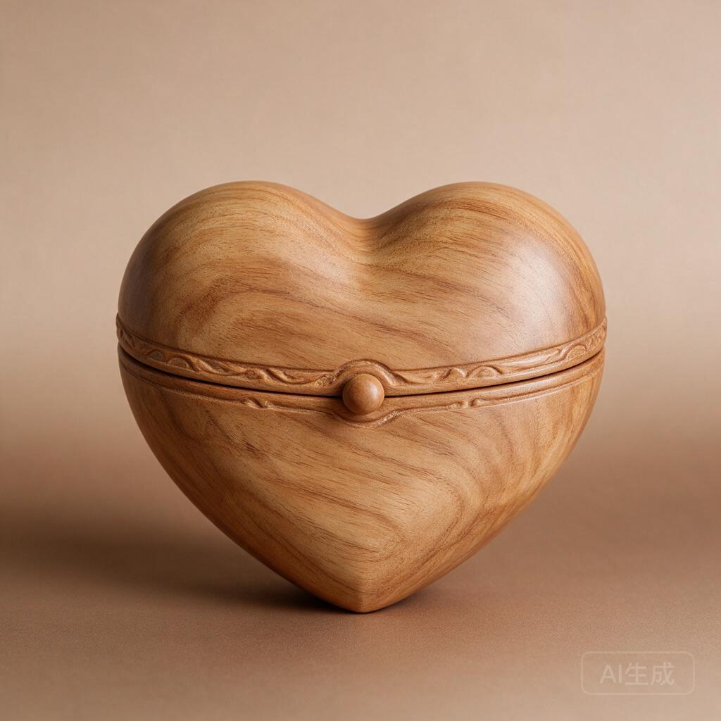Wooden Heart Keepsake Box