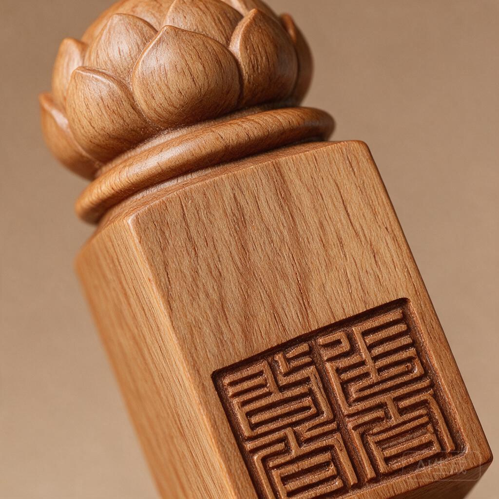 Wooden Seal Stamp & Box - Image 2