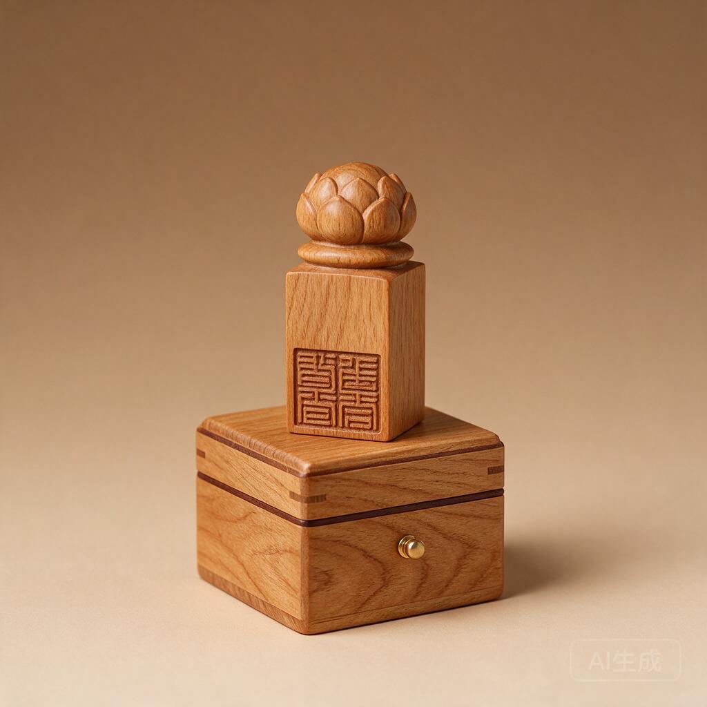 Wooden Seal Stamp & Box