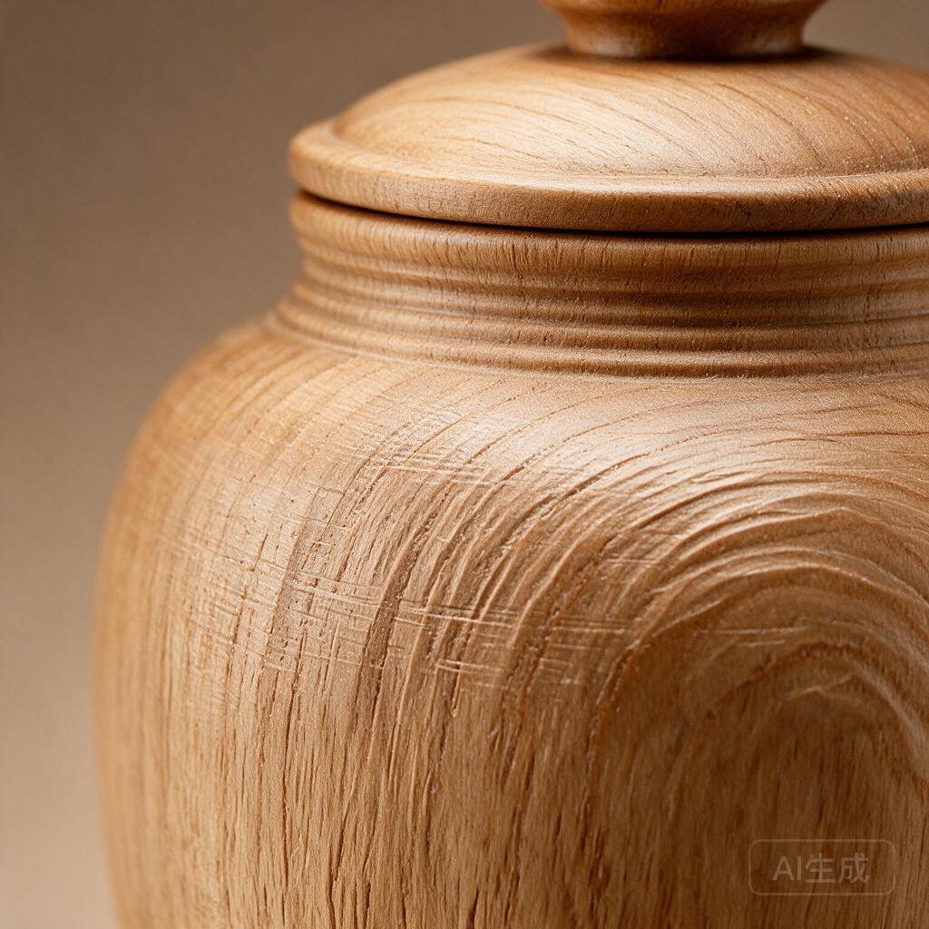 Wooden Tea Caddy Canister - Image 2