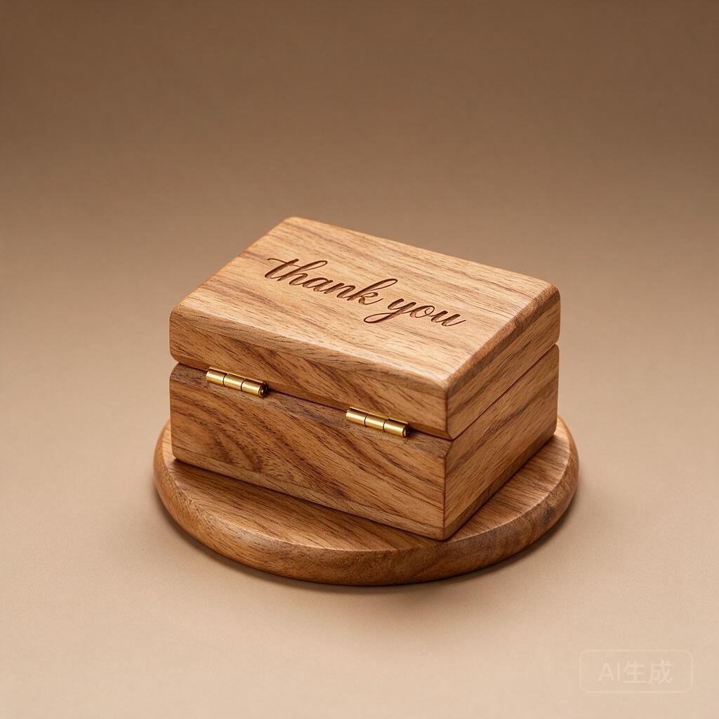 Wooden Thank-you Gift Box