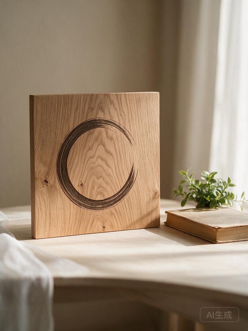 Zen Enso Circle Wood Wall Art - Image 3