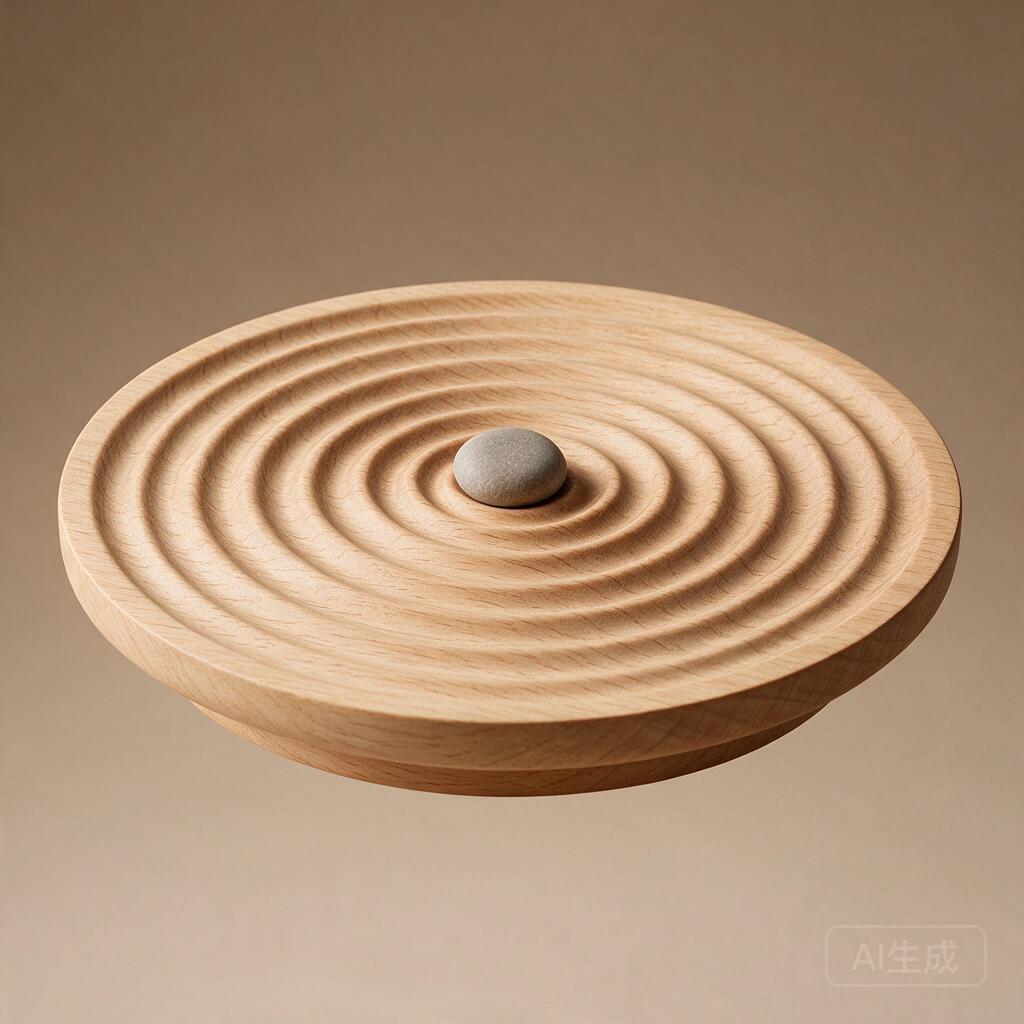 Zen Stone-Ripple Wood Art