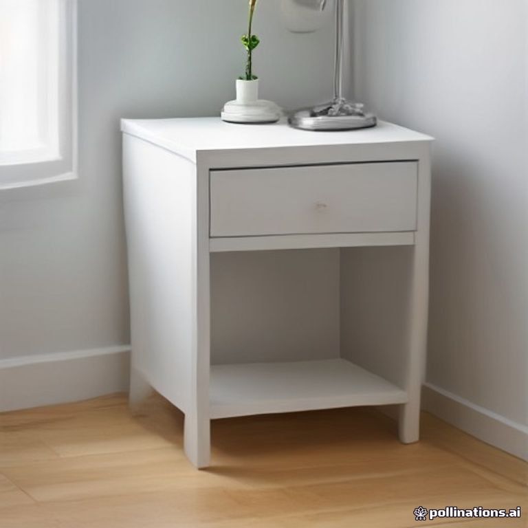 Nightstand 1 Drawer Bedside Table Wood Bedroom Side Table Compact