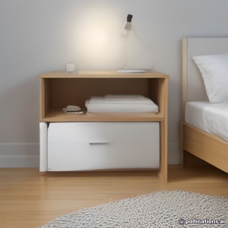 Nightstand 2 Pack 1 Drawer Open Shelf Bedside Table Wood Bedroom