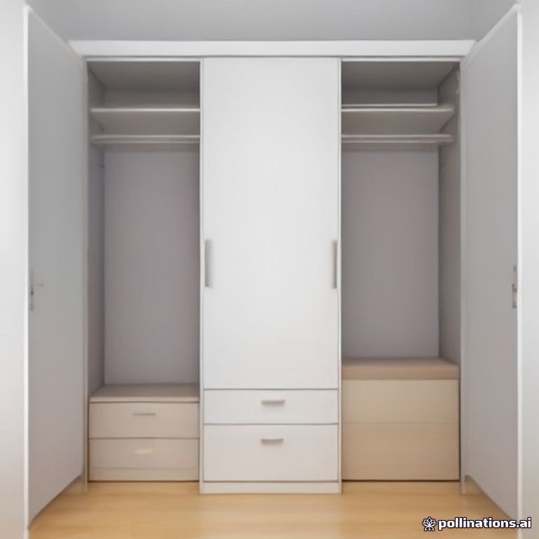 Wardrobe 4 Door Closet Armoire Wood Bedroom Storage Hanging Drawers