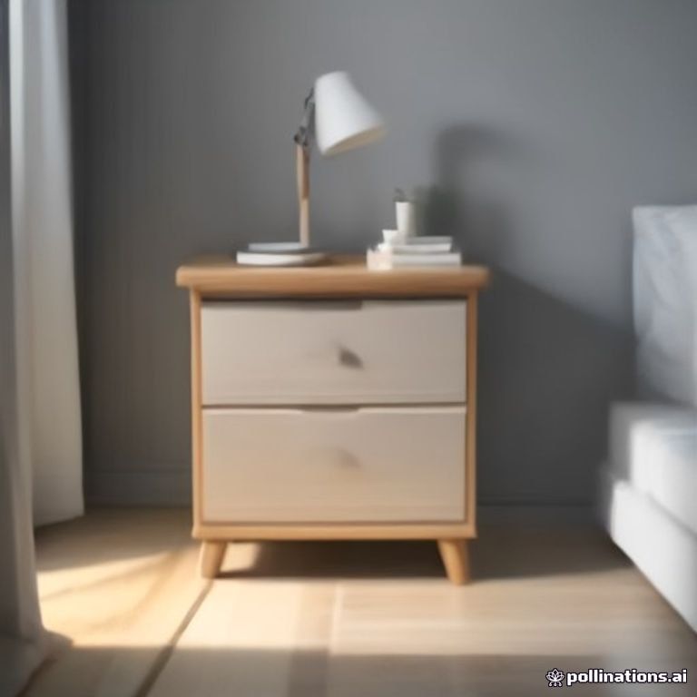 Nightstand 3 Drawer Bedside Table Wood Bedroom Side Table Modern Set 2