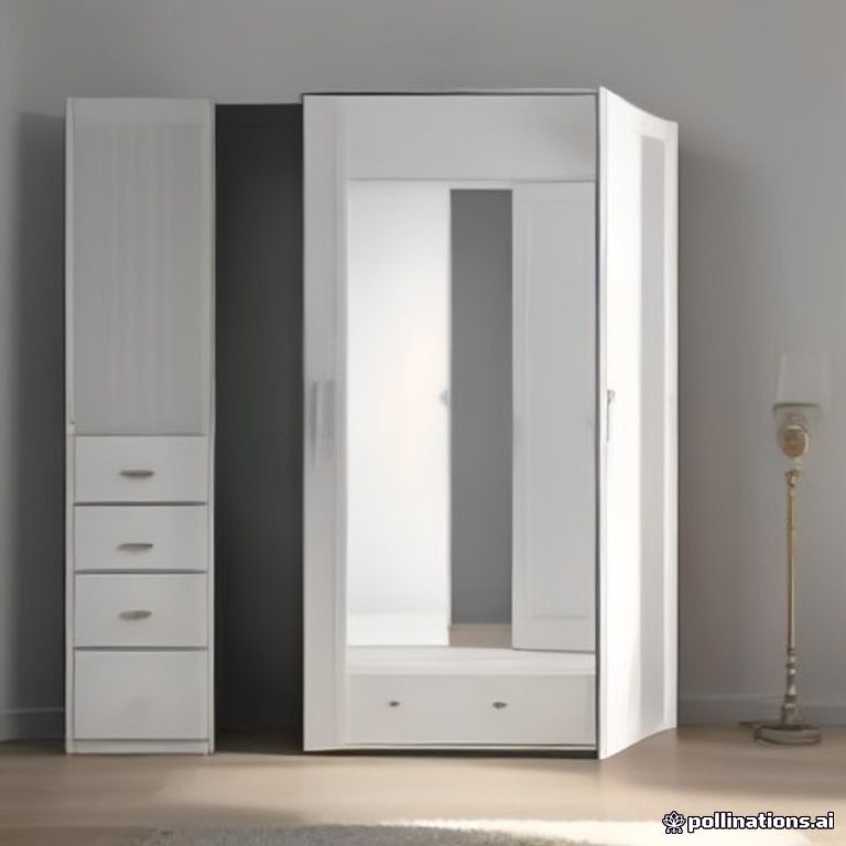 Wardrobe 3 Door Closet Armoire Wood Bedroom Storage Drawers Mirror