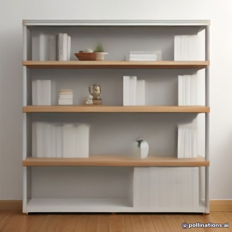 Bookshelf 4 Tier Office Bookcase Wood Storage Display Shelf