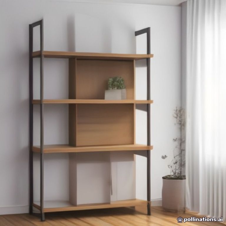 Bookshelf 6 Tier Tall Office Storage Bookcase Wood Display Shelf