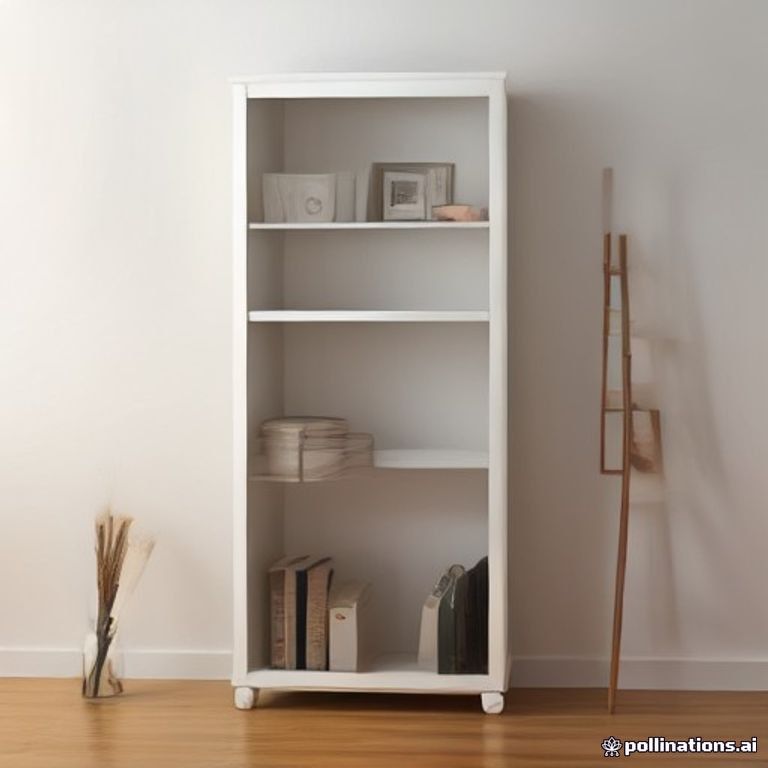 Bookshelf 5 Tier Ladder Office Bookcase Wood Leaning Display Shelf