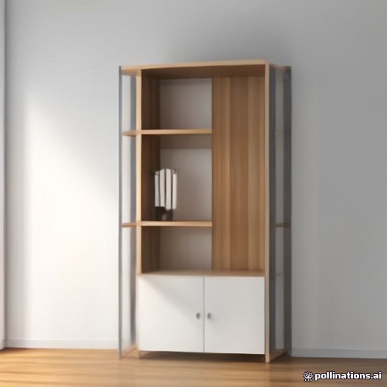 Bookshelf 7 Tier Tall Narrow Office Storage Bookcase Wood Display