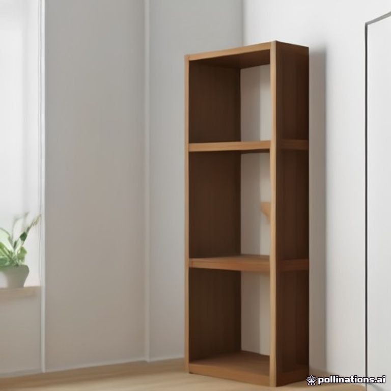 Bookshelf 4 Tier Corner Office Bookcase Wood Storage Display Shelf