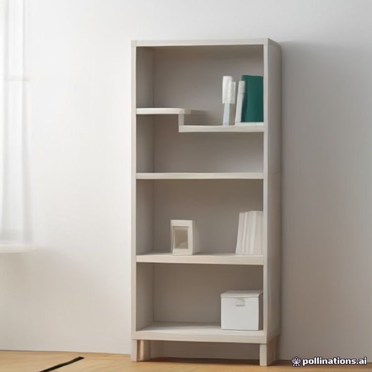 Bookshelf 6 Tier Office Storage Bookcase Wood Display Shelf Tall