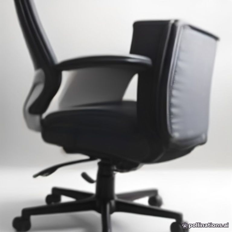 Office Chair Executive Leather Mid Back Padded Swivel Lumbar Support