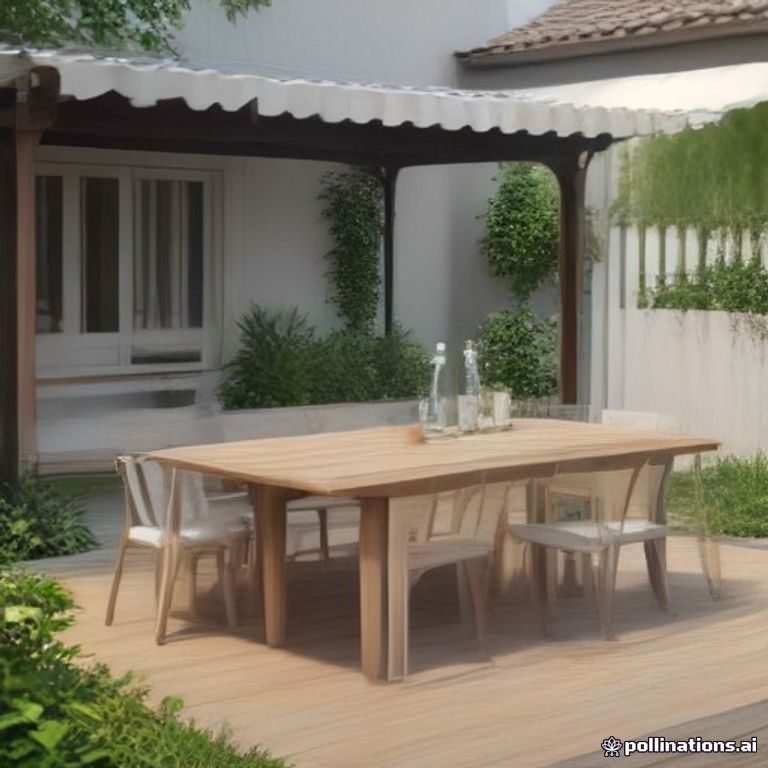 Patio Table 60 Inch Rectangular Outdoor Garden Dining Wood Metal