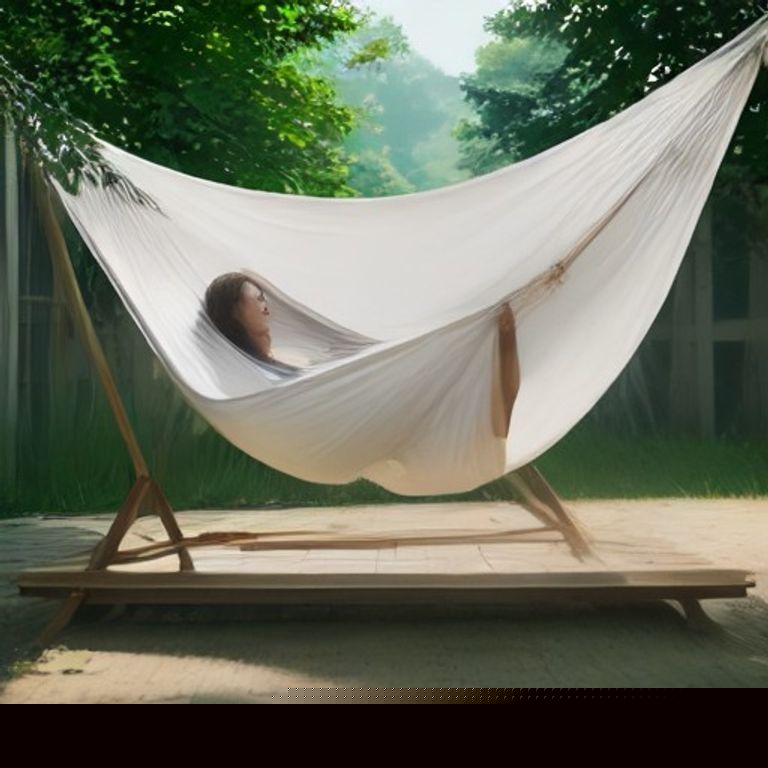 Hammock with Stand 2 Person Steel Arc Portable Outdoor Hanging Set
