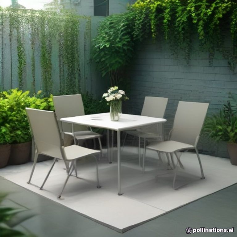 Patio Chair 5 Pack Folding Metal Outdoor Garden Lawn Seat Set