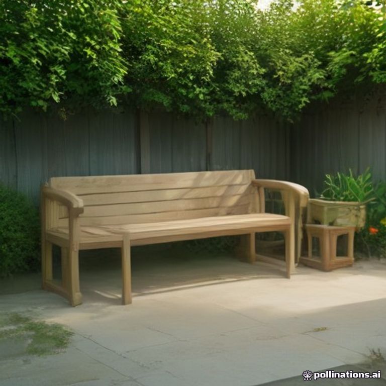 Outdoor Bench 44 Inch Acacia Wood Garden Patio Backrest Seating